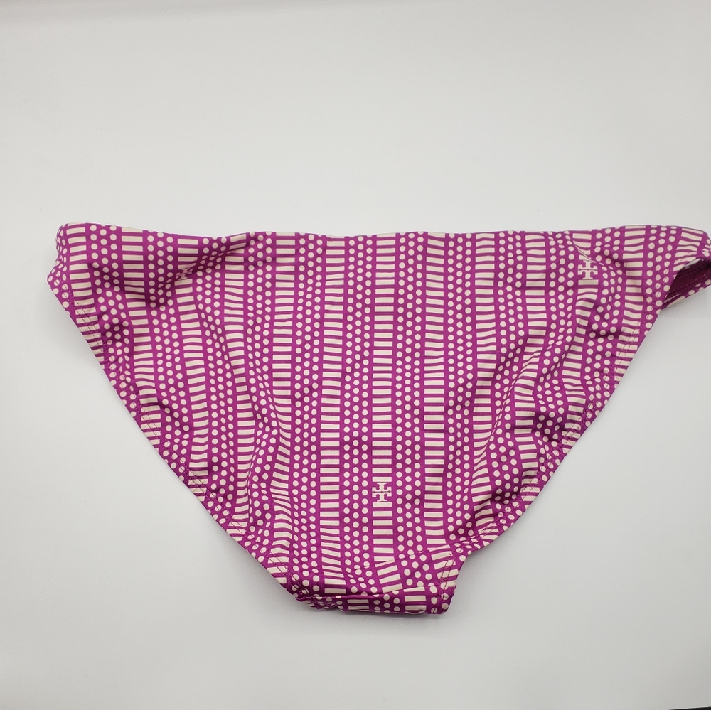 Tory Burch purple and taupe logo bikini bottom - Picture 2 of 5